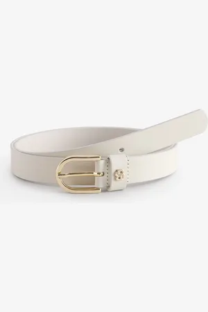 HUGO BOSS White Scarlet Leather Belt 28