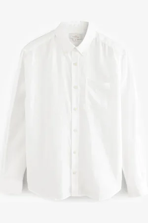 Next Signature 100% Linen Long Sleeve Shirt L