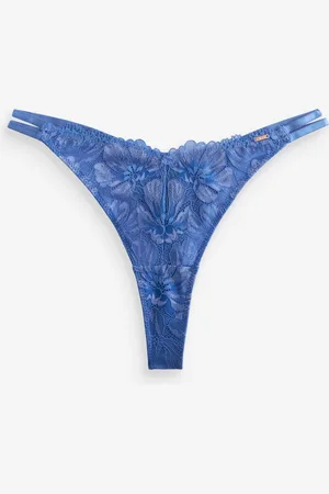 Lipsy London Blue Strappy Lace Thong AU 16