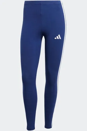 adidas Blue 3 Stripe Leggings M Reg