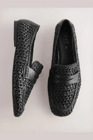 Next Forever Comfort Leather Square Toe Weave Loafers AU 8 (EU 39)