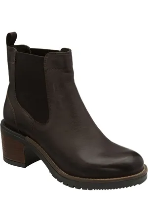 Ravel Tan Brown Leather Cleated Sole Ankle Boots AU 8 (EU 39)