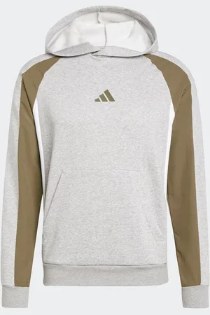 adidas Grey Seasonal Essentials Colourblock Hoodie XS Reg