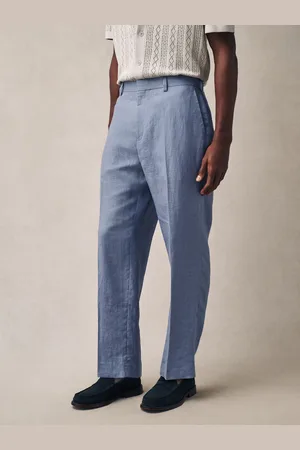 Next Light Blue Slim Fit 100% Linen Suit Trousers 38W x 33L (UK 38 L)