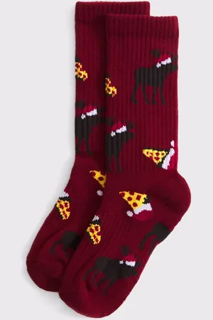 Abercrombie & Fitch Blue Christmas Print Socks L-XL