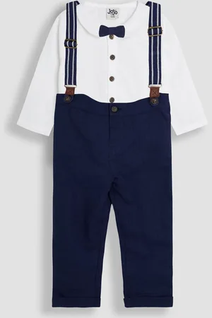 JoJo Maman Bébé 4-Piece Shirt & Trouser Set With Bow Tie & Braces 12