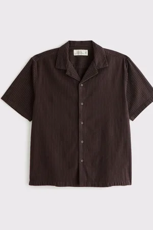 Abercrombie & Fitch Short Sleeve Linen Shirt medium