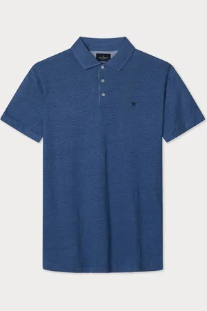 Hackett Linen Seersucker Polo XXL