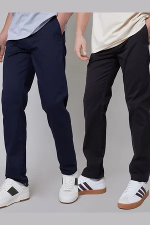 Threadbare Blue Regular Fit Cotton Chino Trousers With Stretch 2 Pack 30