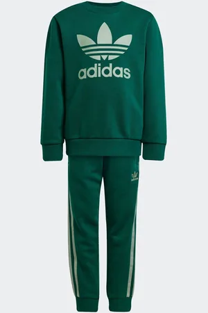 adidas Green Trefoil Crew Tracksuit 5