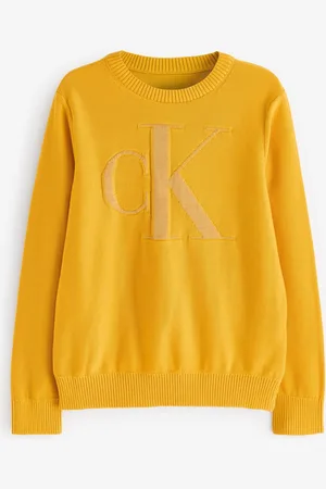 Calvin Klein Yellow Regular Fit Monogram Jumper 10 Years (140cm)