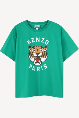 Kenzo Green Short Sleeve Tiger Print Logo T-Shirt 4 Years (104cm)