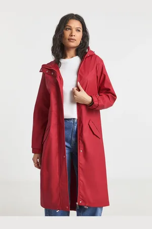 Simply Be Red Longline Rubberised Raincoat 10
