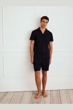 Chelsea Peers Blue 100% Cotton Button Up Short Pyjamas Set M