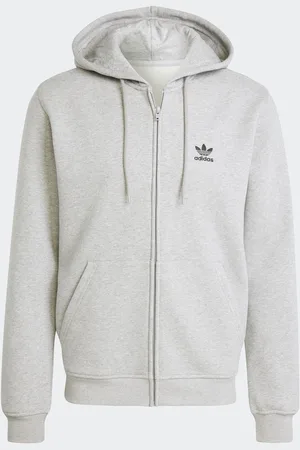 adidas Grey Essentials Full Zip Hoodie L Reg