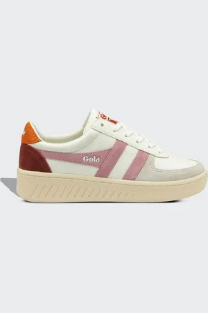 Gola White Candy/Moody Orange Womens Grandslam Trident Trainers AU 7 (EU 38)