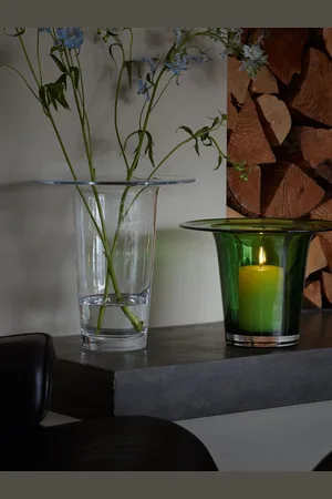 LSA International Fern Green Victoria Vase Lantern H19cm One