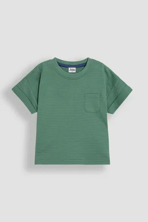 JoJo Maman Bébé Khaki Textured 100% Cotton T-Shirt 6