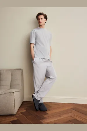 Next Grey Premium Woven Pyjamas Set M Long