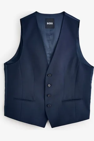 HUGO BOSS Blue Single Breasted Buttoned Waistcoat 38 R