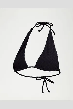 Speedo Black Terry Convertible Triangle Bikini XS