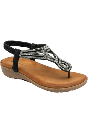 Dunlop Black Tear-Drop Sandals eu42uk8