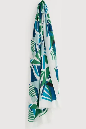 Seasalt Cornwall Blue Chrome Multi Summer Scarf One