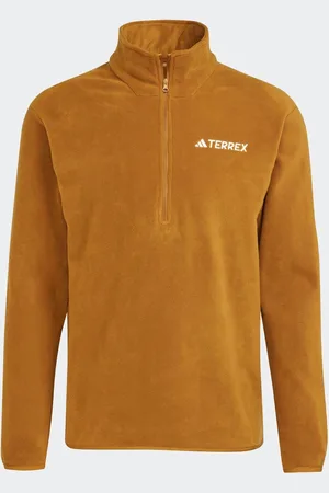 adidas Brown Essentials 1/2 Zip Fleece Jacket XL Reg