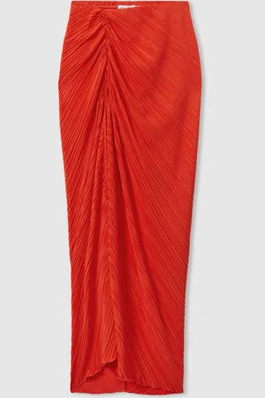 GOOD AMERICAN Red Plisse Beach Cover-Up Sarong 2XL-3XL
