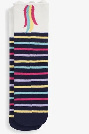 JoJo Maman Bébé Navy Unicorn Welly Socks One