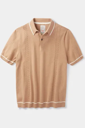 Aubin Beelsby Cable 100% Cotton Polo Shirt L