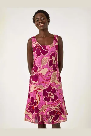 Roman Floral Double Layer 100% Cotton Dress AU 10
