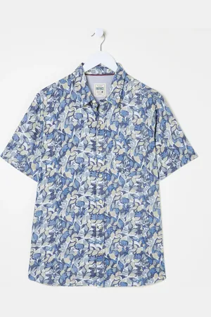 Fat Face FatFace Leaves Print Short Sleeve Shirt XS Reg