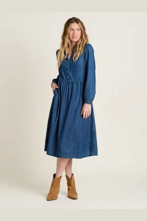 Brakeburn Ashmore 100% Cotton Denim Dress AU 10