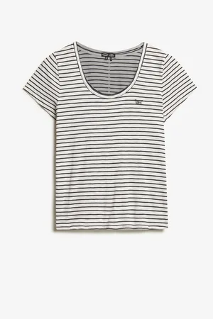 Superdry Blue Studios Scoop Neck Slim Fit T-Shirt AU 10