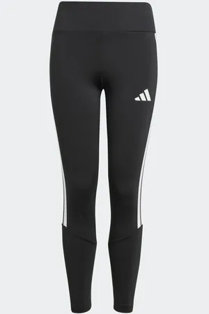 adidas Black Train Essentials 3 Stripe Leggings 13