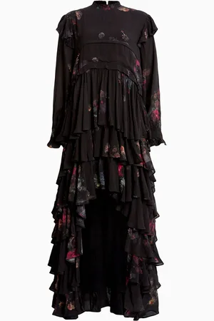 AllSaints AllSaints Cavarly Long Sleeves Maxi Dress AU 12