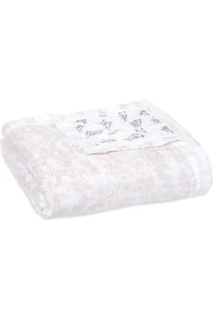 Aden + Anais Pink Dream Silky Soft French Floral 100% Cotton Blanket One