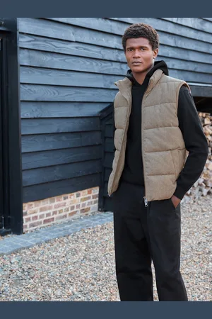 Next Neutral Signature Wool Blend Donegal Puffer Gilet 3XL