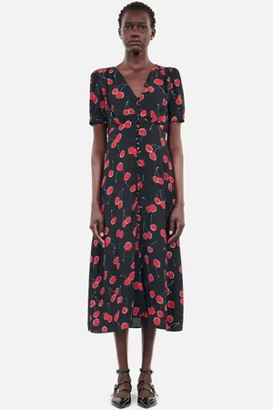 The Kooples Cherry Floral Midi Dress AU 8