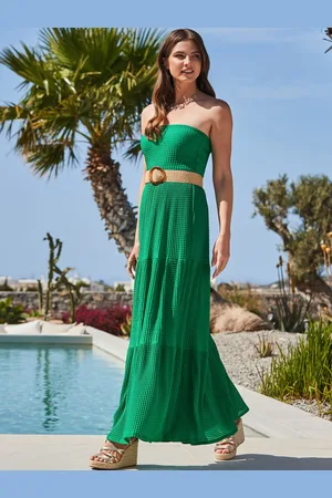 Sosandar TieHem Jersey Bandeau Maxi Dress AU 14