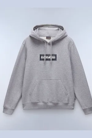 Napapijri Grey Box Logo Hoodie L