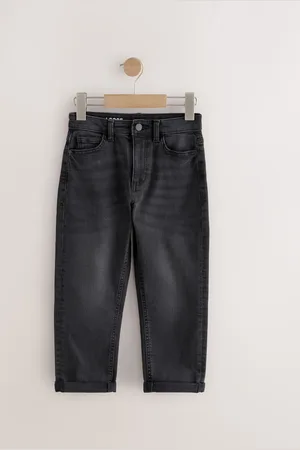 Next Washed Black Loose Fit Stretch Jeans (3-17yrs) 7 Years (122cm)