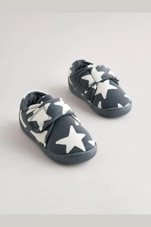 Next Grey Star Touch Fastening Cupsole Slippers AU 3 (EU 19)