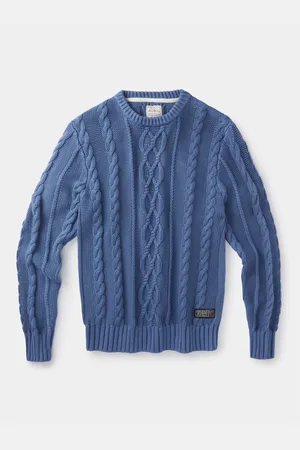 Aubin Blue Lenton Cotton Crew 100% Organic Cotton Jumper XL