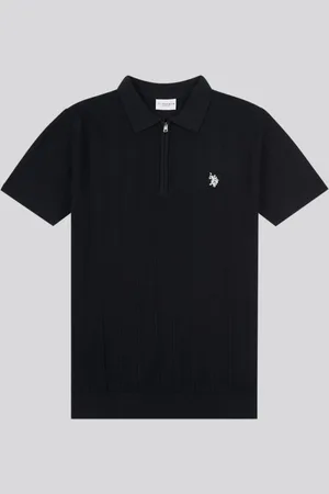 U.S. Polo Assn. U. S. Polo Assn. Mens Zip Knit Polo Shirt L
