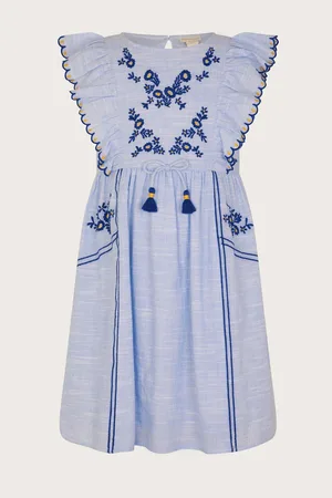 Monsoon Floral Embroidered Frilly Dress 7 Years (122cm)