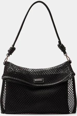 Hush Puppies Black Mesh Clutch Bag One