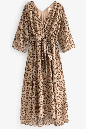 Jolie Moi Gold Spot Printed Chiffon Maxi Dress AU 16