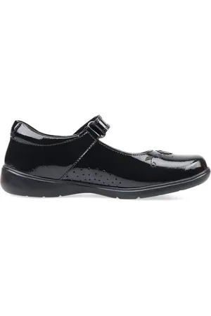 New Balance Start-Rite Wish Rip-Tape Black Patent Leather School Shoes F Fit AU 13 F (EU 32)